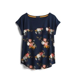 Violets & Roses Kinglake Mixed Materials Top